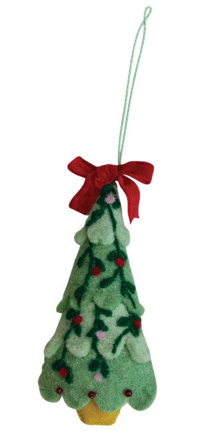 Felted Tree Ornament - 6 Styles