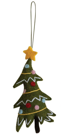 Felted Tree Ornament - 6 Styles