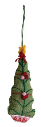 Felted Tree Ornament - 6 Styles