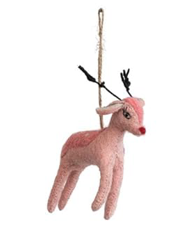 Felted Reindeer Ornament - 9 Styles