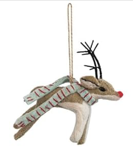 Felted Reindeer Ornament - 9 Styles