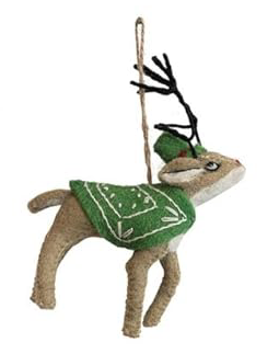 Felted Reindeer Ornament - 9 Styles