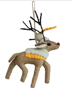 Felted Reindeer Ornament - 9 Styles