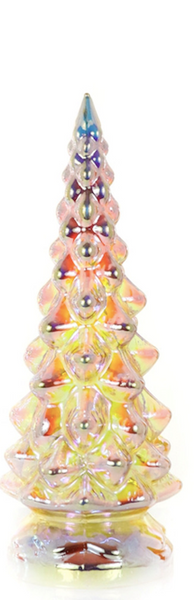 LED Gold Iridescent Glass Tree - 2 sizes