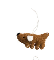 Stitched Felt Dog Ornament - 6 Styles