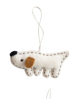 Stitched Felt Dog Ornament - 6 Styles