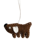 Stitched Felt Dog Ornament - 6 Styles