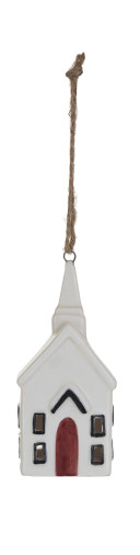 LED Stoneware House Ornament - 4 Styles