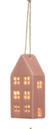 LED Stoneware Monochrome House Ornament - 4 Styles