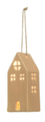 LED Stoneware Monochrome House Ornament - 4 Styles