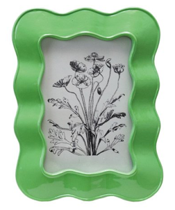 Green Wavy Resin Photo Frame - 5.75"x7.75"