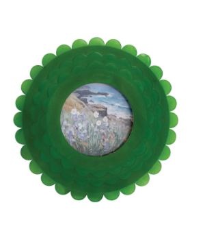 Green Scalloped Resin Frame - 4x4