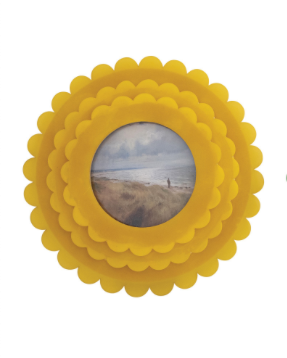 Yellow Scalloped Resin Frame - 4x4