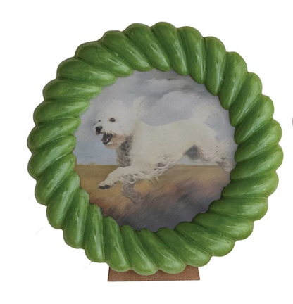 Green Twisted Resin Round Frame -  4x4