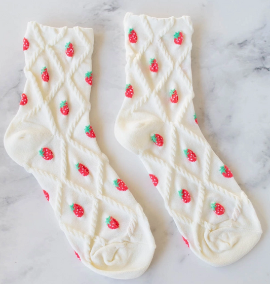 Strawberry Diamond Casual Socks