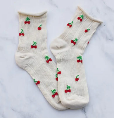 Vintage Cherry Socks