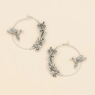 Hummingbird Hoop-Icon Earring