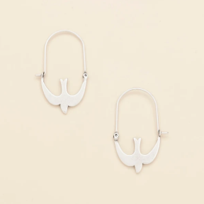 Swallow Hoop-Icon Earring