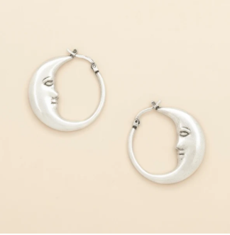 Moon Hoop-Icon Earring