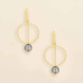 Refined Glass Drop Earrings