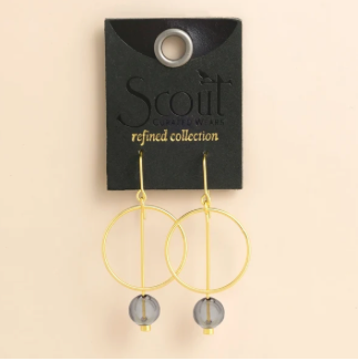 Refined Glass Drop Earrings