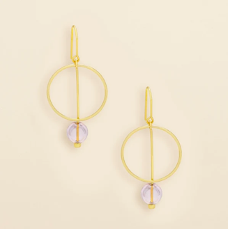 Refined Glass Drop Earrings
