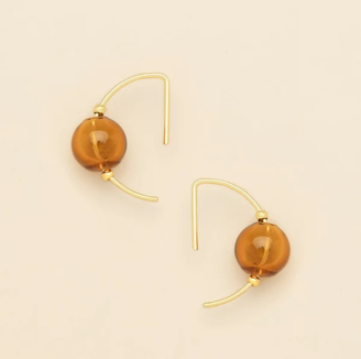 Refined Glass Hoop Earrings