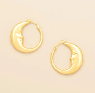 Moon Hoop-Icon Earring