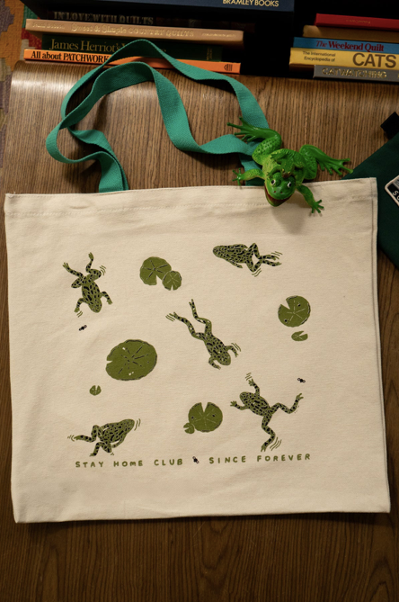 Frog Days Flat Tote