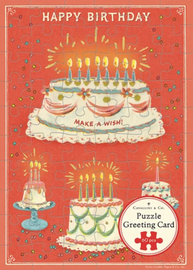 B-Day Cake Puzzle Birthday Card