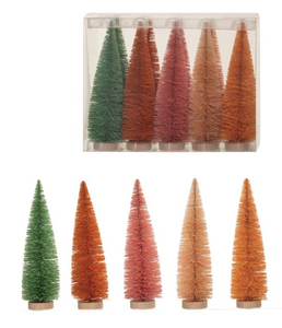 Sherbet Mini Bottle Brush Trees - Set/10