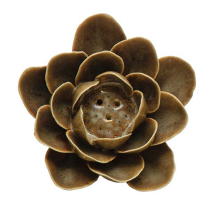 Stoneware Floral Incense Holder