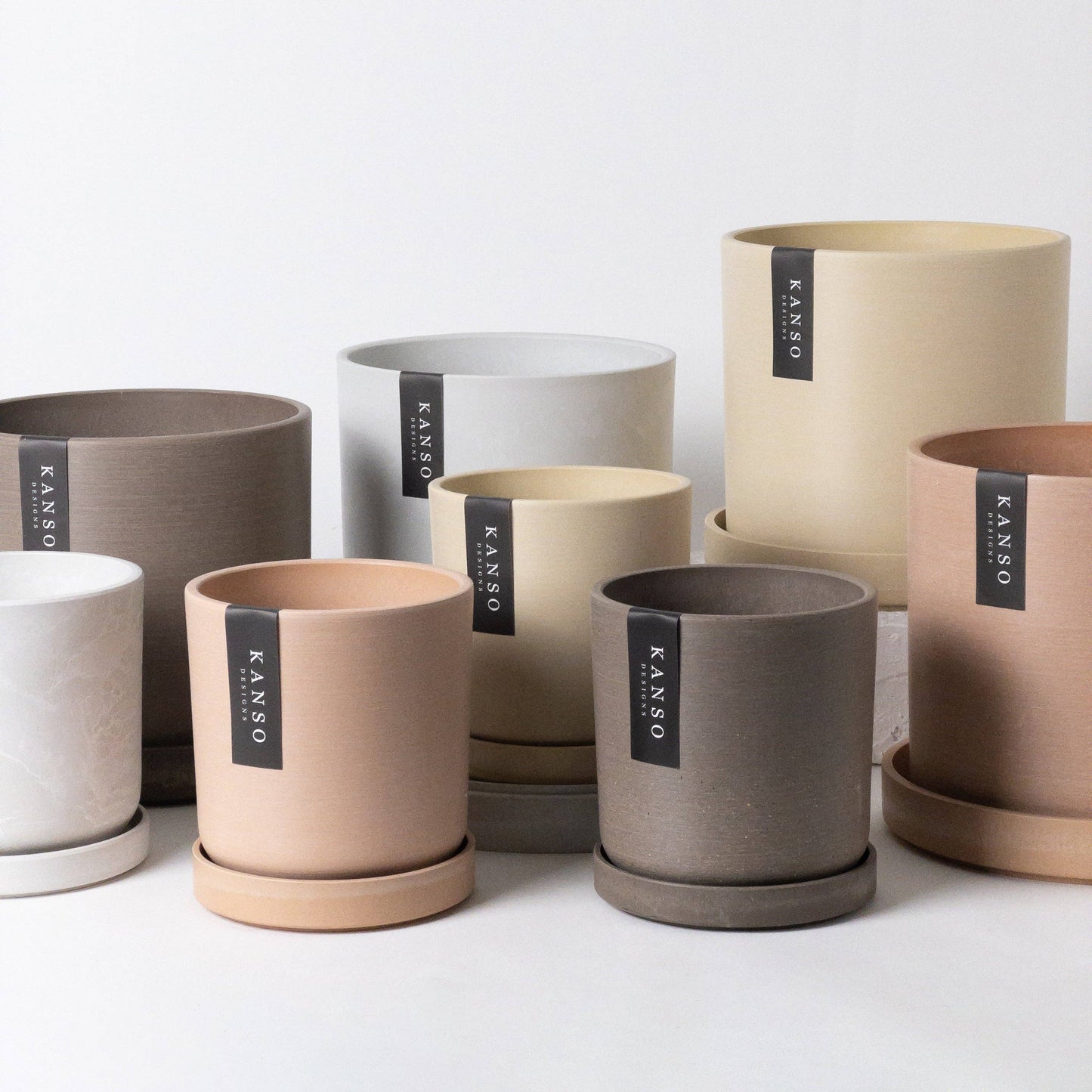 4" Signature Planters & Saucer : Tatami Sand