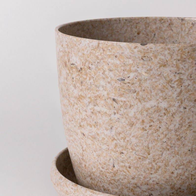 5" Planter : White Fiber