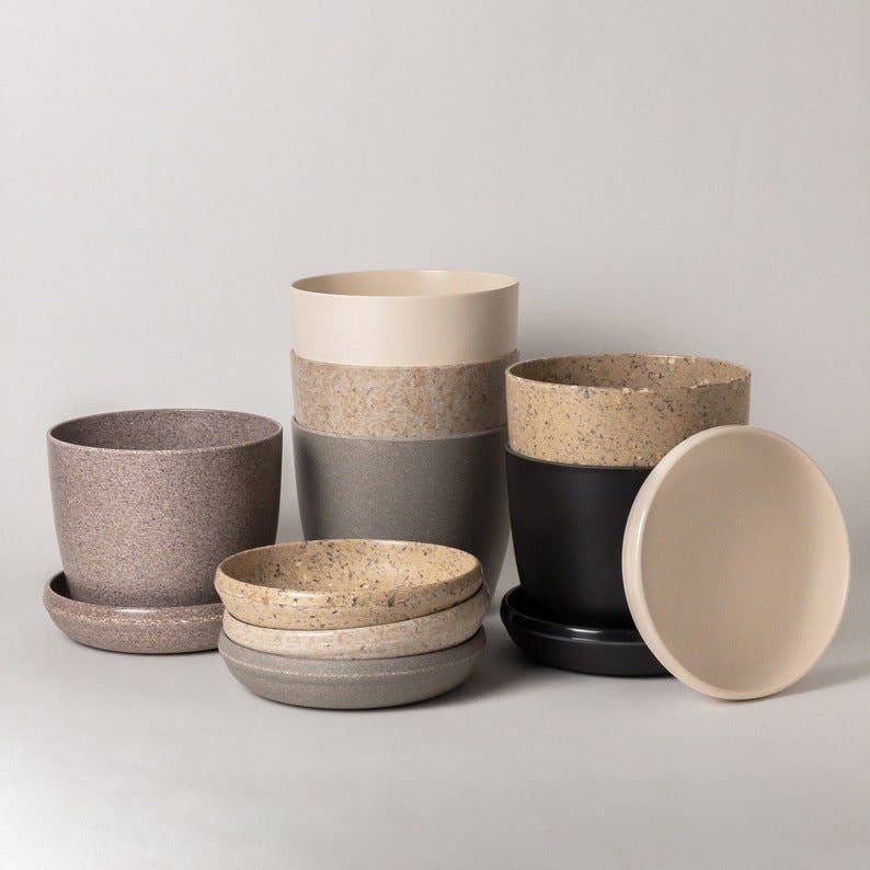 5" Planter : White Fiber