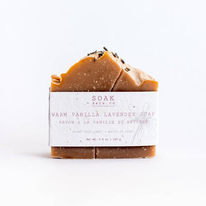 Warm Vanilla Lavender Soap Bar - Canadian Handmade
