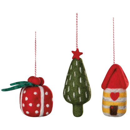 Yuletide Felt Ornament - 3 Styles