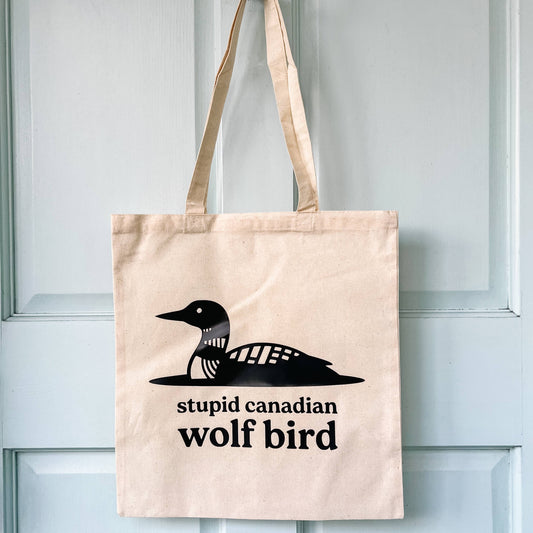 Stupid Canadian Wolf Bird - Heated Rivalry Canvas Tote Bag