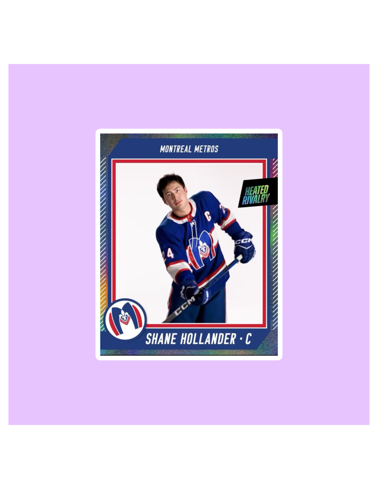 Shane Hollard Hockey Card Heated Rivalry Sticker