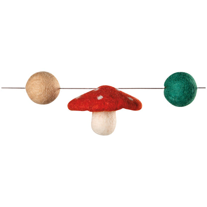Mushroom Felt Garland