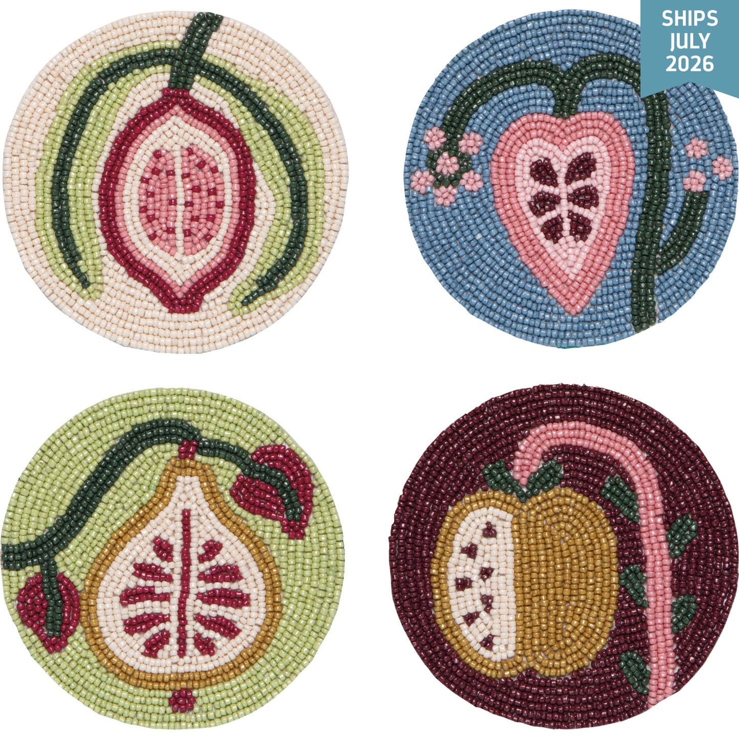 Pome - Beaded Coasters
