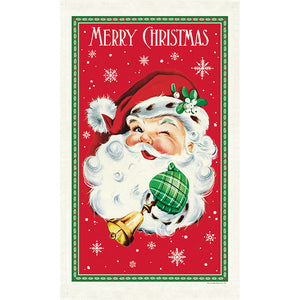 Christmas Santa Tea Towel - Cavallini