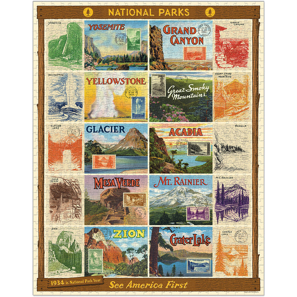 Vintage National Parks Postcard Puzzle