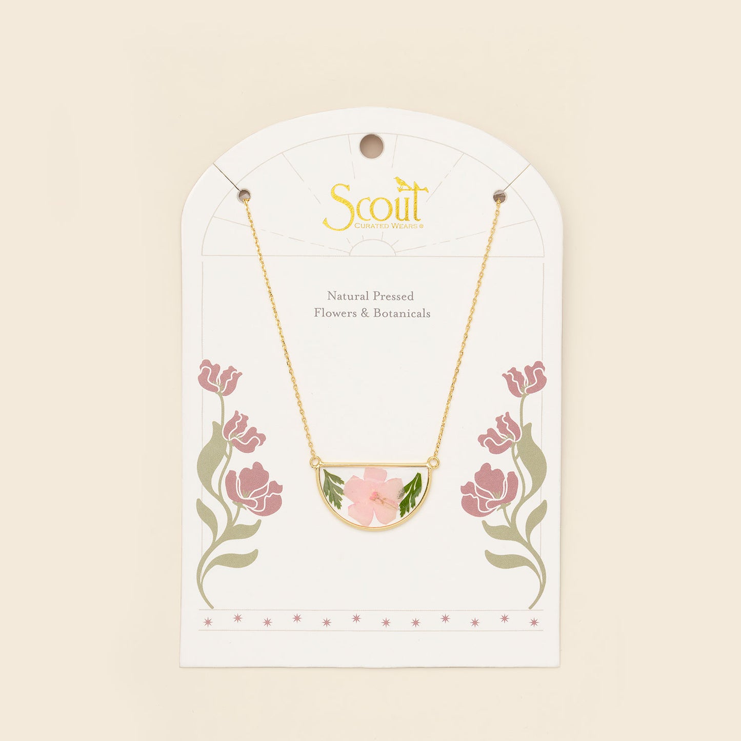 Cherry Blossom Pressed Flower Necklace
