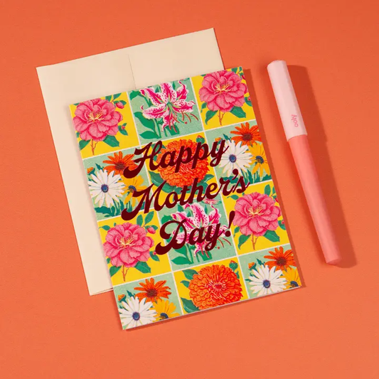 Floral Grid Mothers Day Card