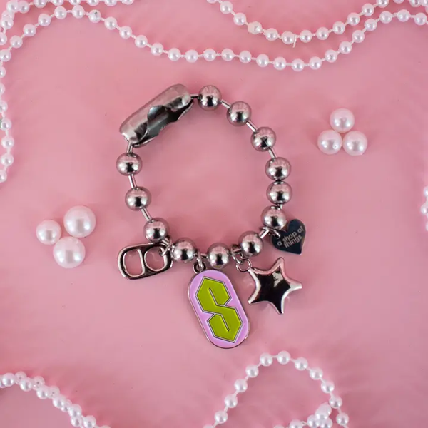 Bottle/Purse Charm Bracelet + Keychain