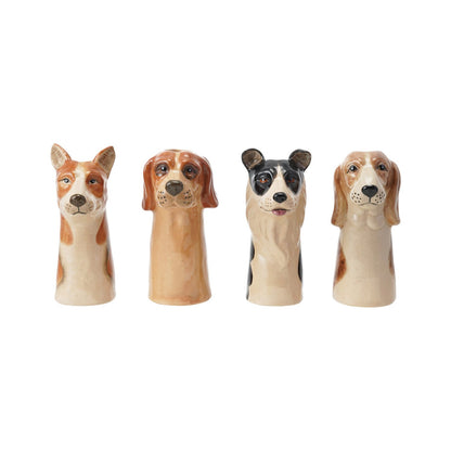 Stoneware Dog Vases
