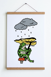 Umbrella Frog Print