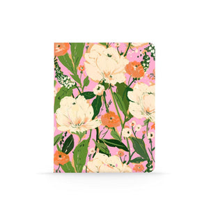 Floral Pink Layflat Notebook - Medium