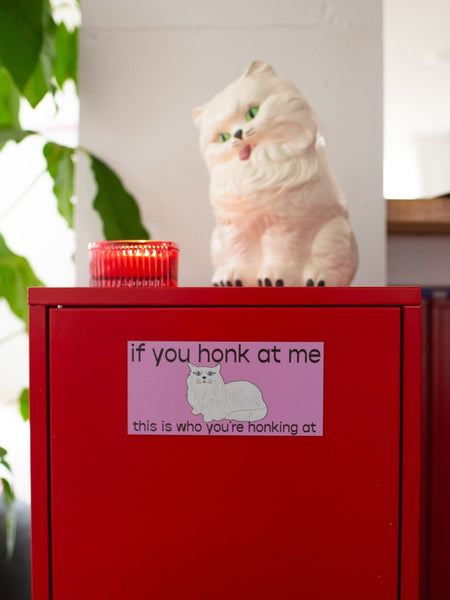 If You Honk Cat Bumper Magnet